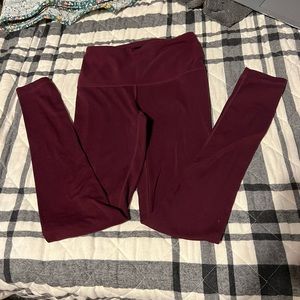 maroon leggings